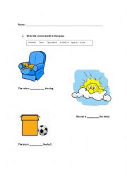 English Worksheet: Exam prepositions