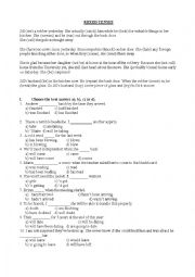 English Worksheet: Mixed tenses exercises. Present and Past.