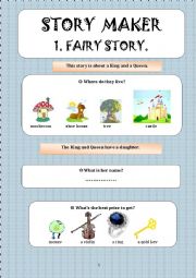 English Worksheet: Fairy story maker