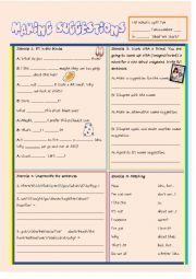 English Worksheet: Making Suggestions: Shall we...? How about we...?