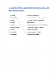 English Worksheet: daily routines 