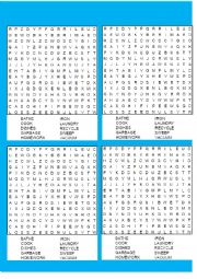 English Worksheet: Daily Routines Puzzle