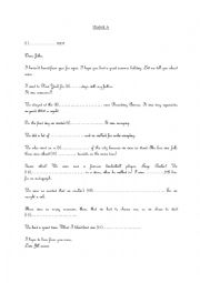 English Worksheet: Gap letter - A holiday in New York