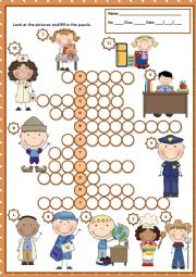 English Worksheet: OCCUPATIONS - PUZZLE