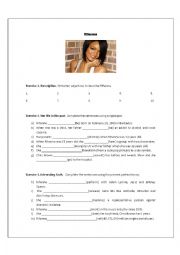 English Worksheet: Rihanna:Simple past and Present Perfect Review