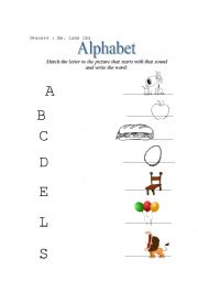 English Worksheet: Alphabet