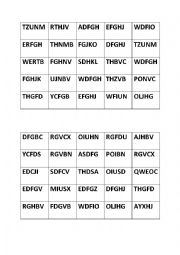Bingo - the English alphabet - spelling practice