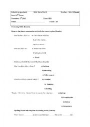 English Worksheet: 8th form test