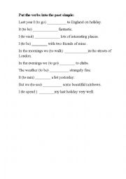 English Worksheet: Past Simple