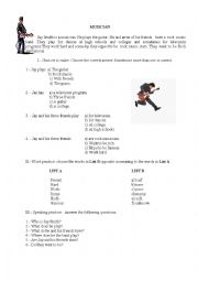 English Worksheet: Musician