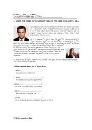 English Worksheet:  present simple -past simple and future practice