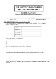 English Worksheet: Community Trip Packet for IKEA