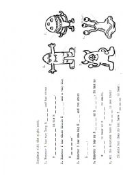 English Worksheet: Body parts with monsters