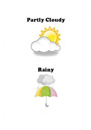 English Worksheet: Weather pictures