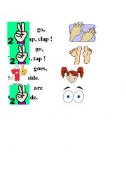 English Worksheet: Rhyme two little hands