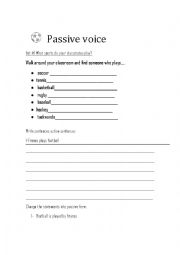 English Worksheet: Passive Voice Simple Present 