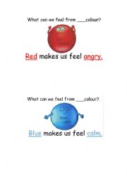 English Worksheet: What can we feel from the colours?