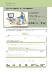 English Worksheet: Present simple / present continuous