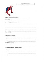 English Worksheet: Superheroes ID Cards