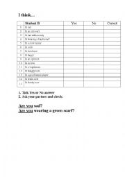 English Worksheet: Pair Work TO BE