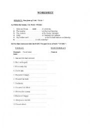 English Worksheet: Past Form of 