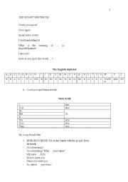 English Worksheet: Review - Basic English