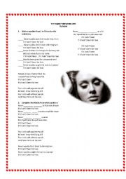 English Worksheet: If it hadnt been love- Adele