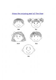 English Worksheet: The missing part of The Face