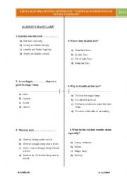 English Worksheet: Four Basic Stories and Questions 