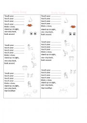 English Worksheet: Body Song from teachers magazine