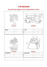 English Worksheet: seasons