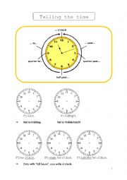 English Worksheet: whats the time? 