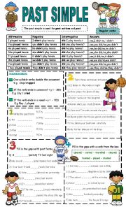English Worksheet: past simple- regular verbs