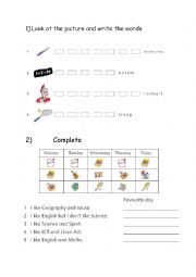 English Worksheet: look and complete