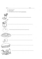 English Worksheet: Vocabulary worksheet: Food