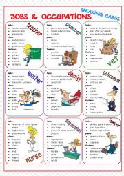 Jobs & Occupations Speaking Cards