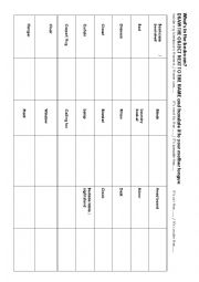 English Worksheet: Bedroom Vocabulary Table to translate in their mother tongue