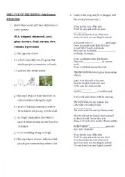 English Worksheet: second conditional songsheet