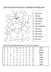 English Worksheet: Olaf