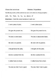 English Worksheet: Choose the Correct