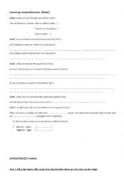 English Worksheet: secon form test