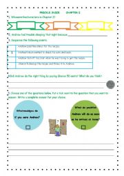 English Worksheet: Freckle Juice Chapter 2