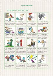 English Worksheet: When and While
