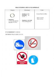 English Worksheet: safety signs