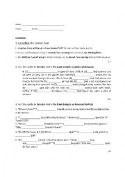 English Worksheet: worksheet, 8th grade