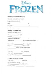 English Worksheet: Frozen - movie activity