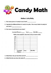 English Worksheet: Candy Math