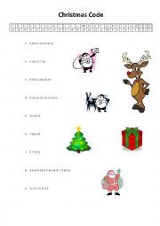 English Worksheet: Christmas Code