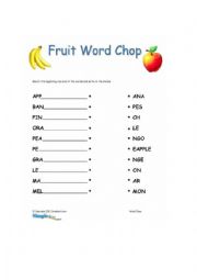 English Worksheet: ESL Word Matching