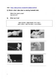 English Worksheet: ASIMO the humanoid robot